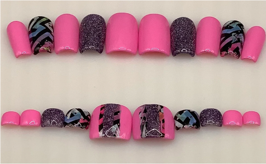 Electric Pop Toe&Nail Set