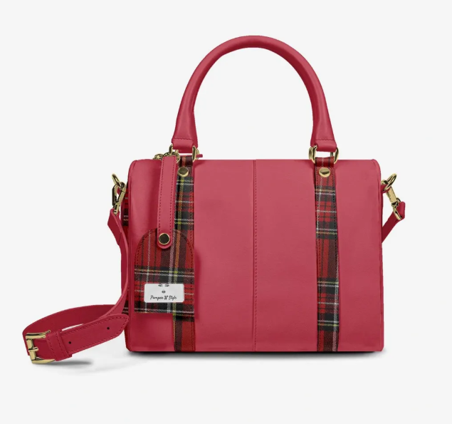 Scarlet Plaid Luxe Handbag