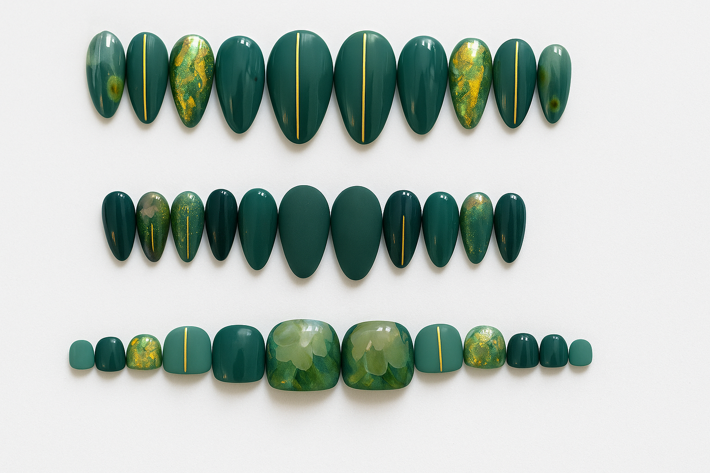 Enchanted Evergreen Toe&Nail Set