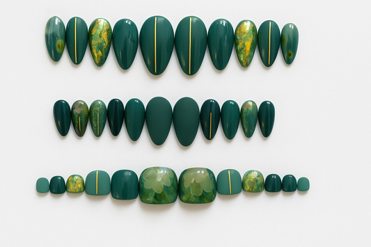 Enchanted Evergreen Toe&Nail Set