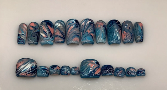 Cosmic Swirl Toe&Nail Set