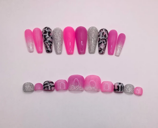 Pink Panther Glam Toe&Nail Set