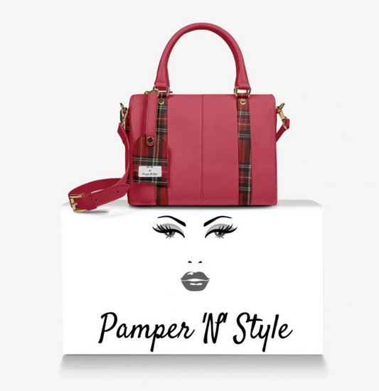 Scarlet Plaid Luxe Handbag